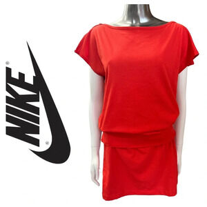 Nike 6.0 Orange Short  Sleeve Waist Dress
Size Small